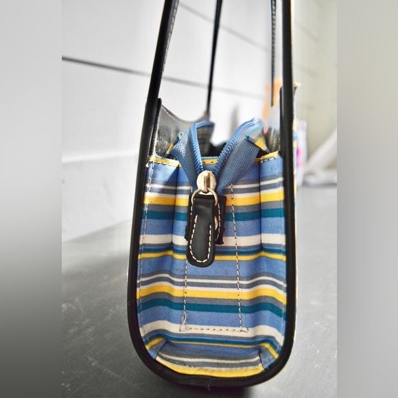 VINTAGE Kate Spade New York Multicolour Striped Handbag Y2K Retro Purse Designer - Picture 11 of 16